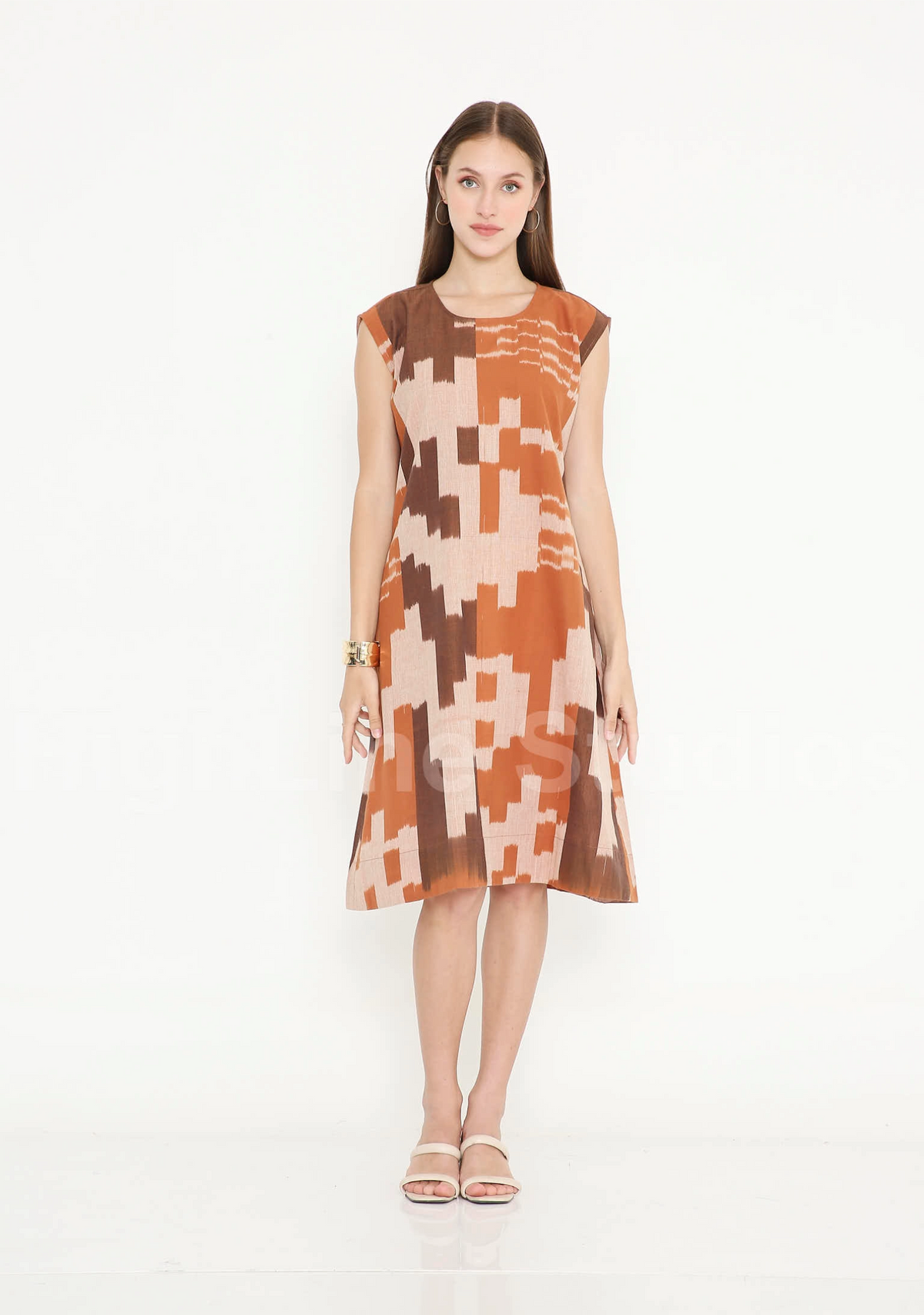 Handwoven Ikat Cotton Dress
