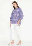 Printed Cotton & Clamp Dye Cape