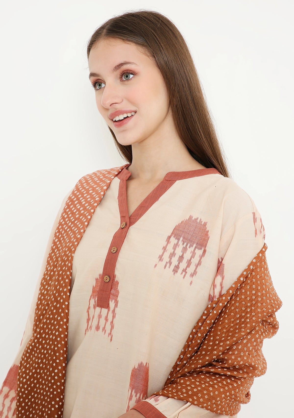 Gajji Silk Bandhani Stole