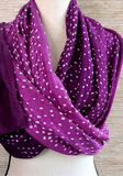 Gajji Silk Hand Tie Dyed Bandhani Stole