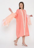 Handwoven Maheshwari Cotton  Cape with Slip