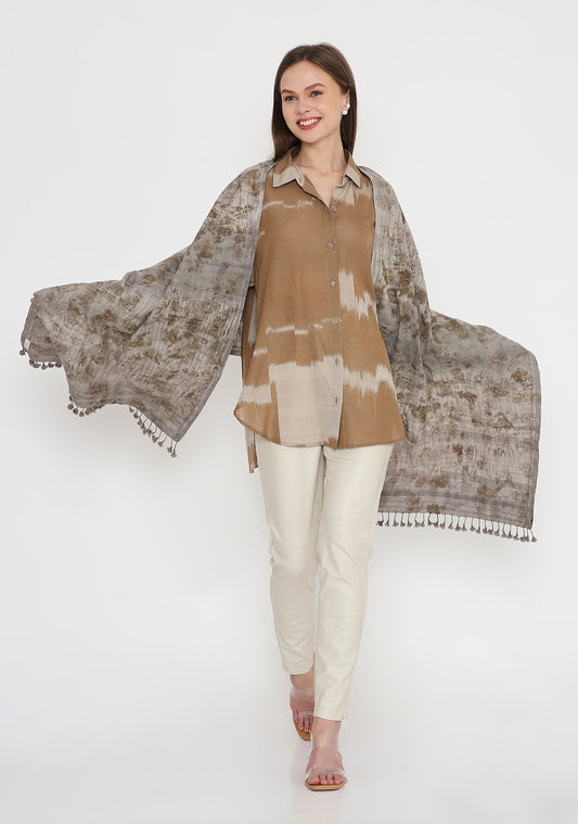 Handwoven Ikat Cotton Shirt 1550