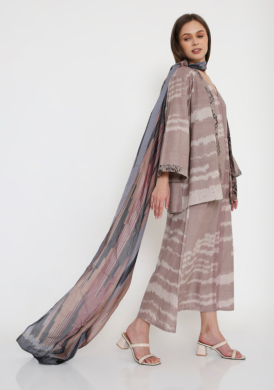 Handwoven Ikat Cotton Stole 1550
