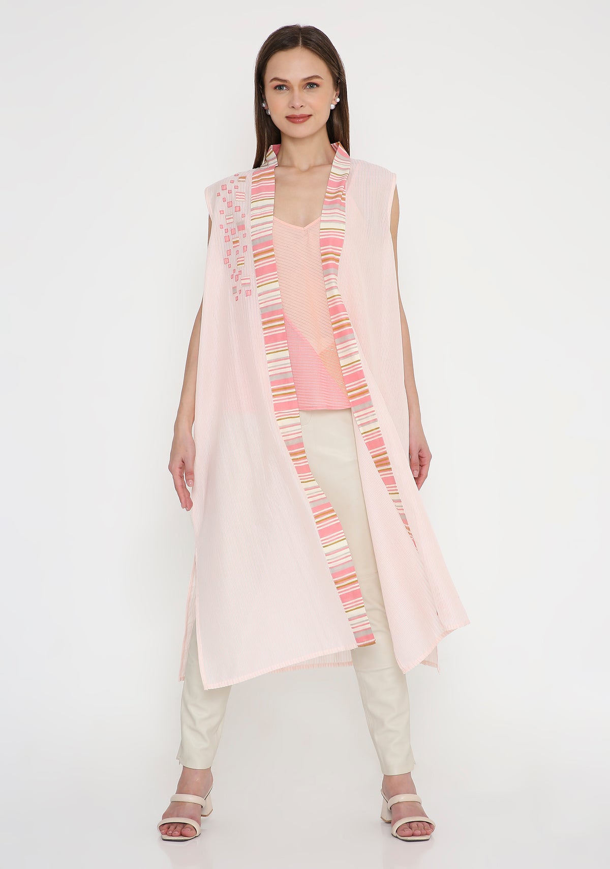 Handwoven Maheshwari Cotton Cape