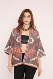 Handwoven Ikat Silk Cotton Kimono Jacket