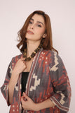 Handwoven Ikat Silk Cotton Kimono Jacket