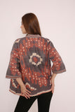 Handwoven Ikat Silk Cotton Kimono Jacket