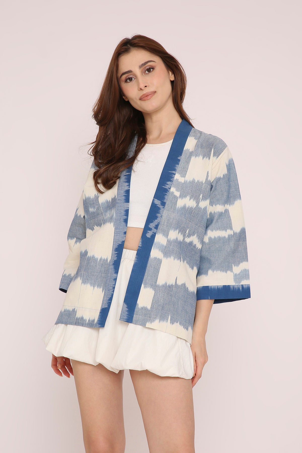 Handwoven Ikat Cotton Kimono Jacket