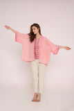 Handwoven Maheshwari Cotton Silk Kimono Jacket