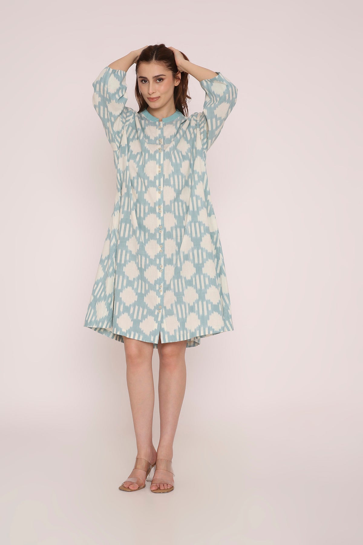 Handwoven Ikat Cotton Dress