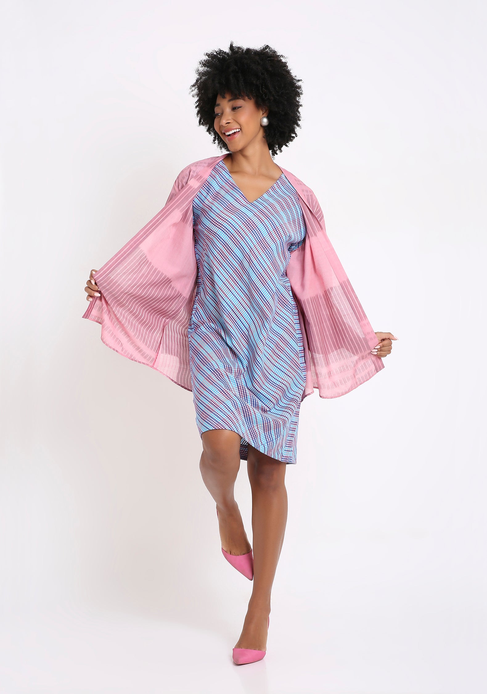 Handwoven Maheshwari Cotton  Dress.