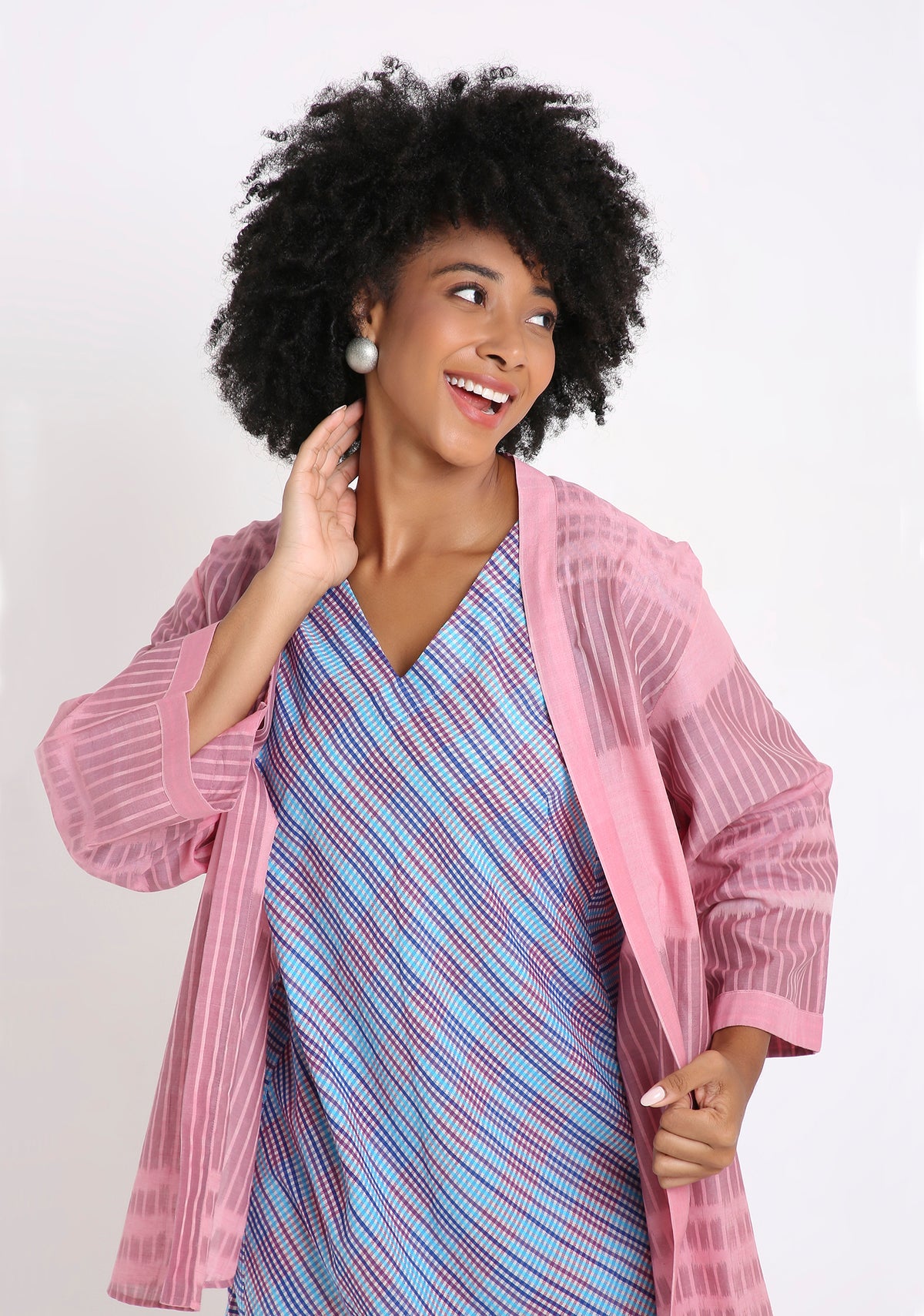 Handwoven Ikat Cotton Kimono Jacket