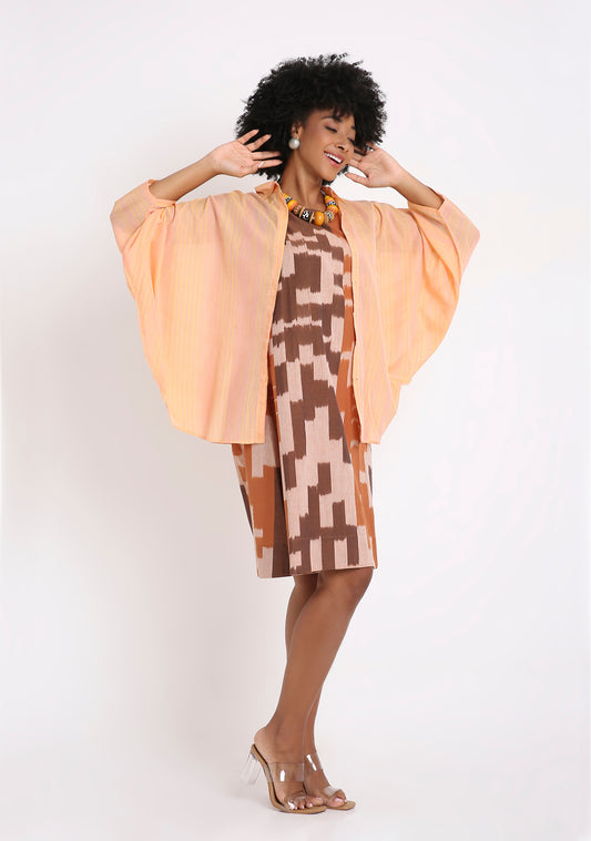 Handwoven Maheshwari Cotton Batwing Shirt 1580