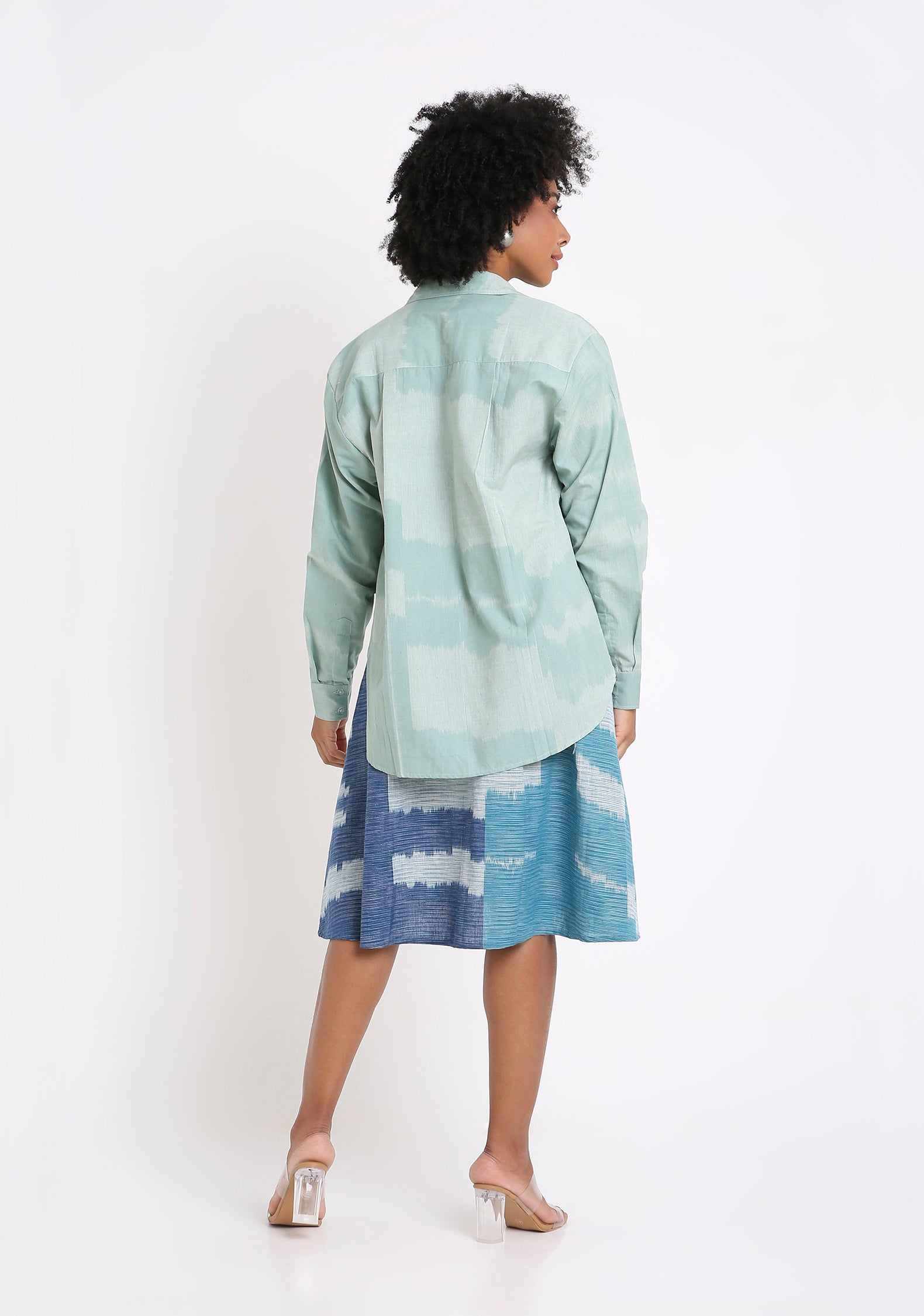 Handwoven Ikat Cotton Dress.