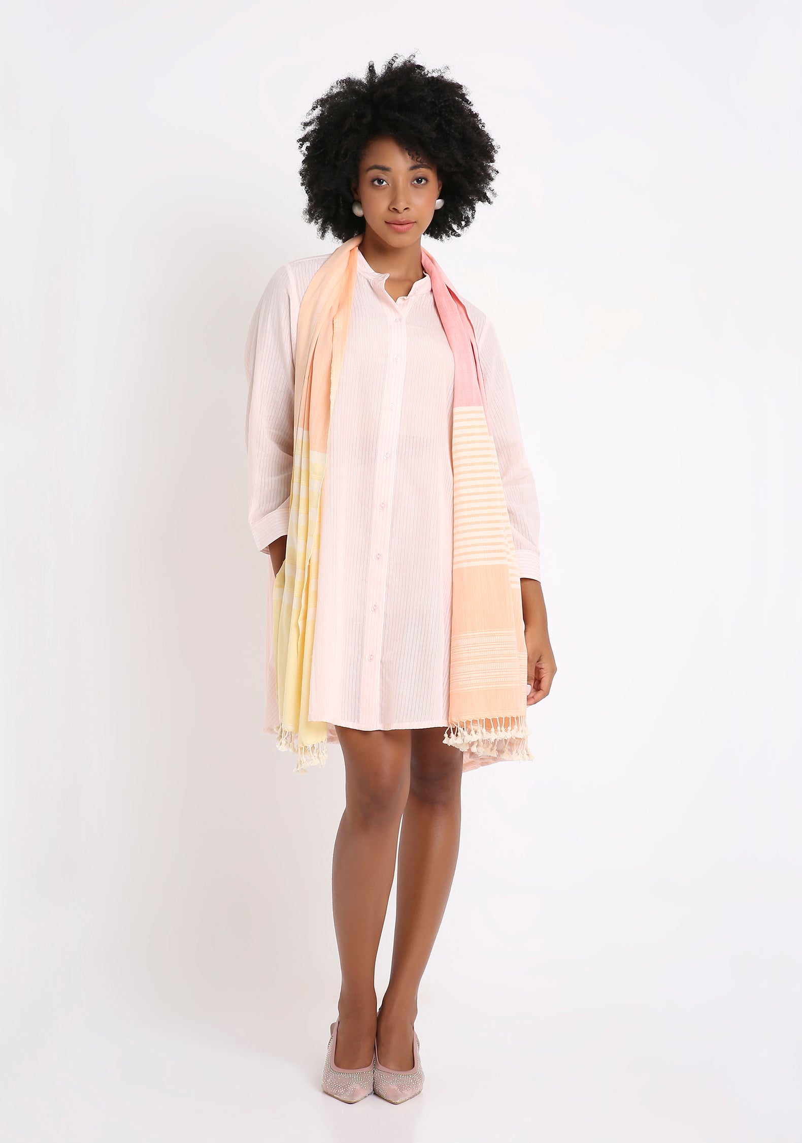 Handwoven Maheshwari Cotton Dress.