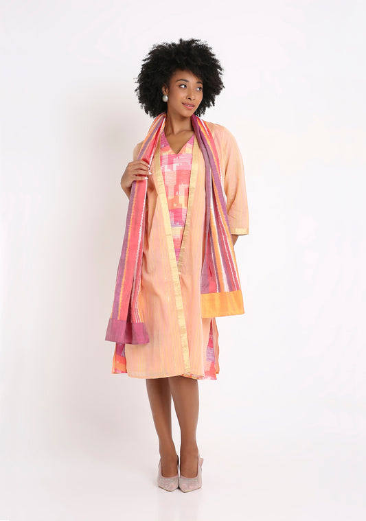 Handwoven Maheshwari Cotton Cape. 1580