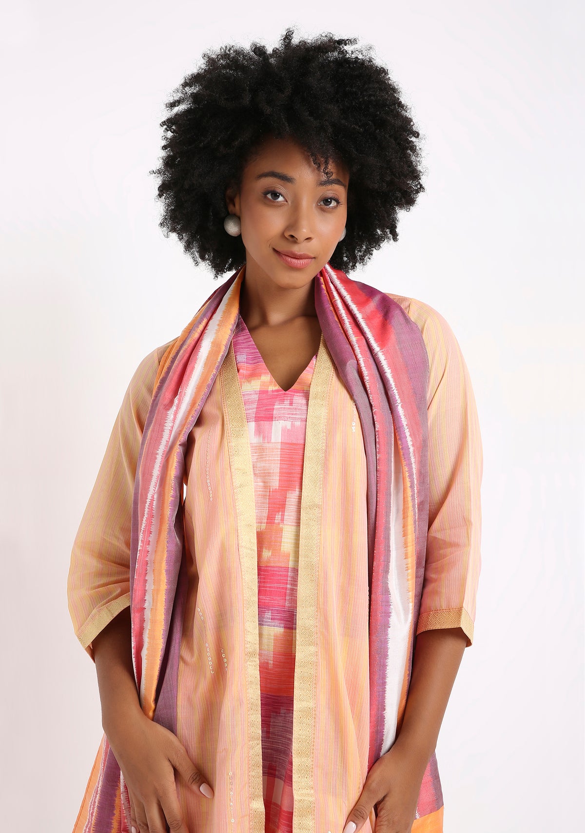 Handwoven Ikat Cotton Dress