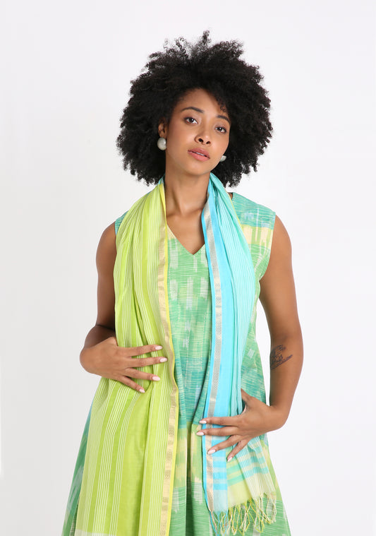 Handwoven Maheshwari Cotton Silk Stole 1580