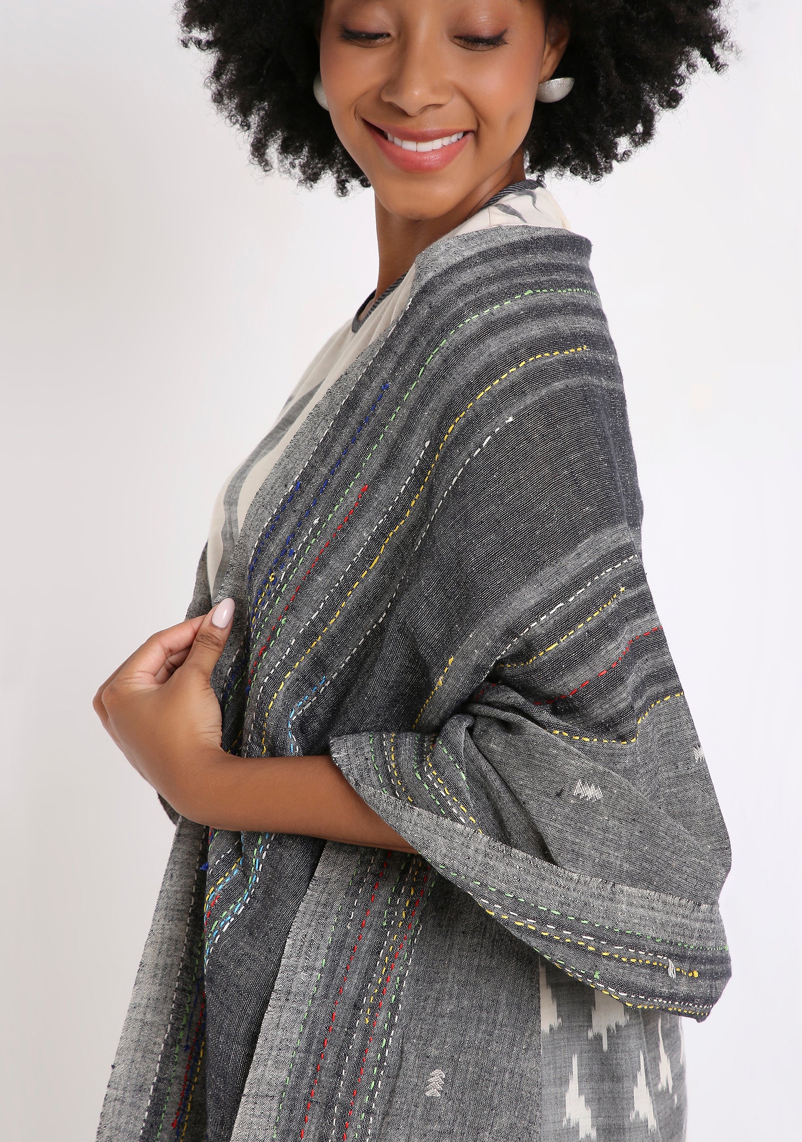 Handwoven Ikat Cotton Dress.