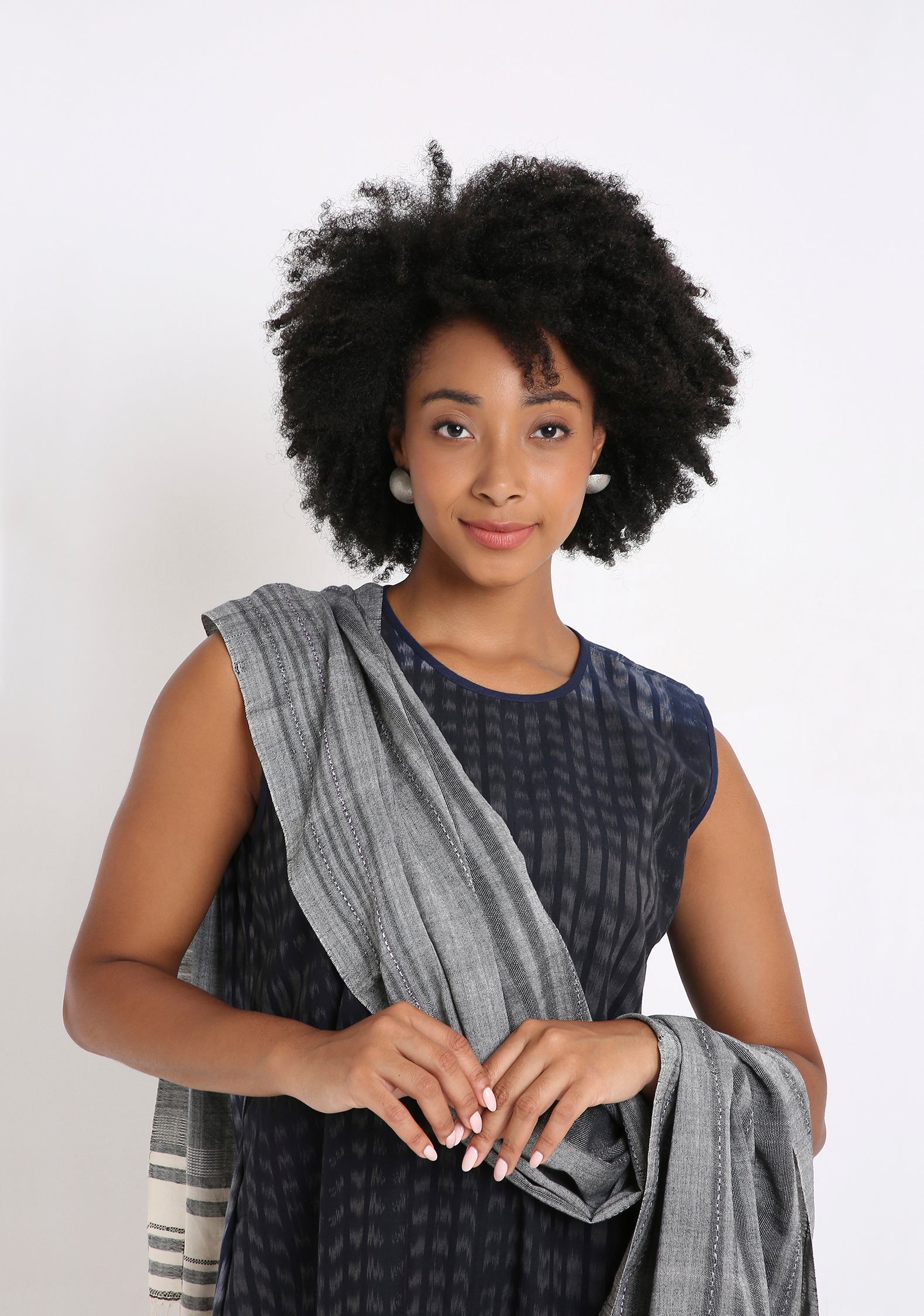 Handwoven Ikat Cotton Dress.