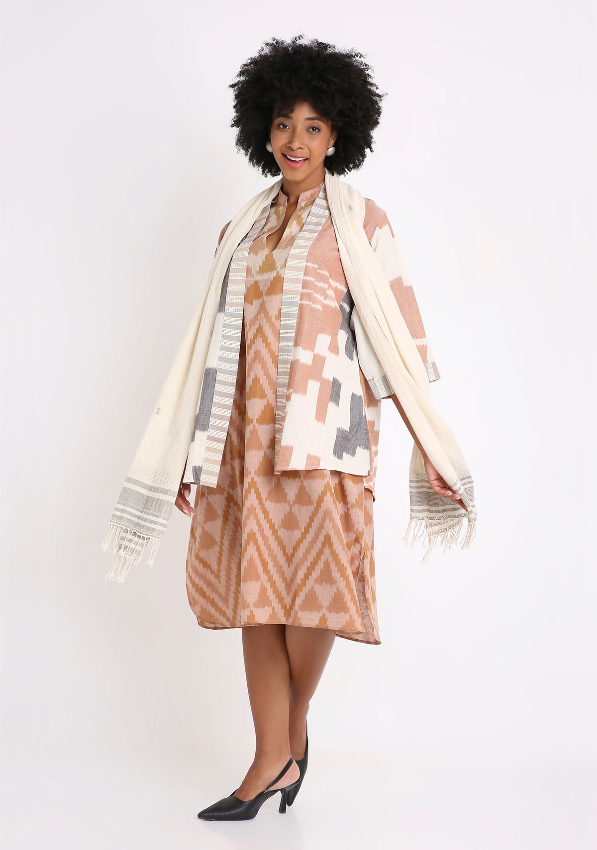 Handwoven Ikat Cotton Kimono Jacket