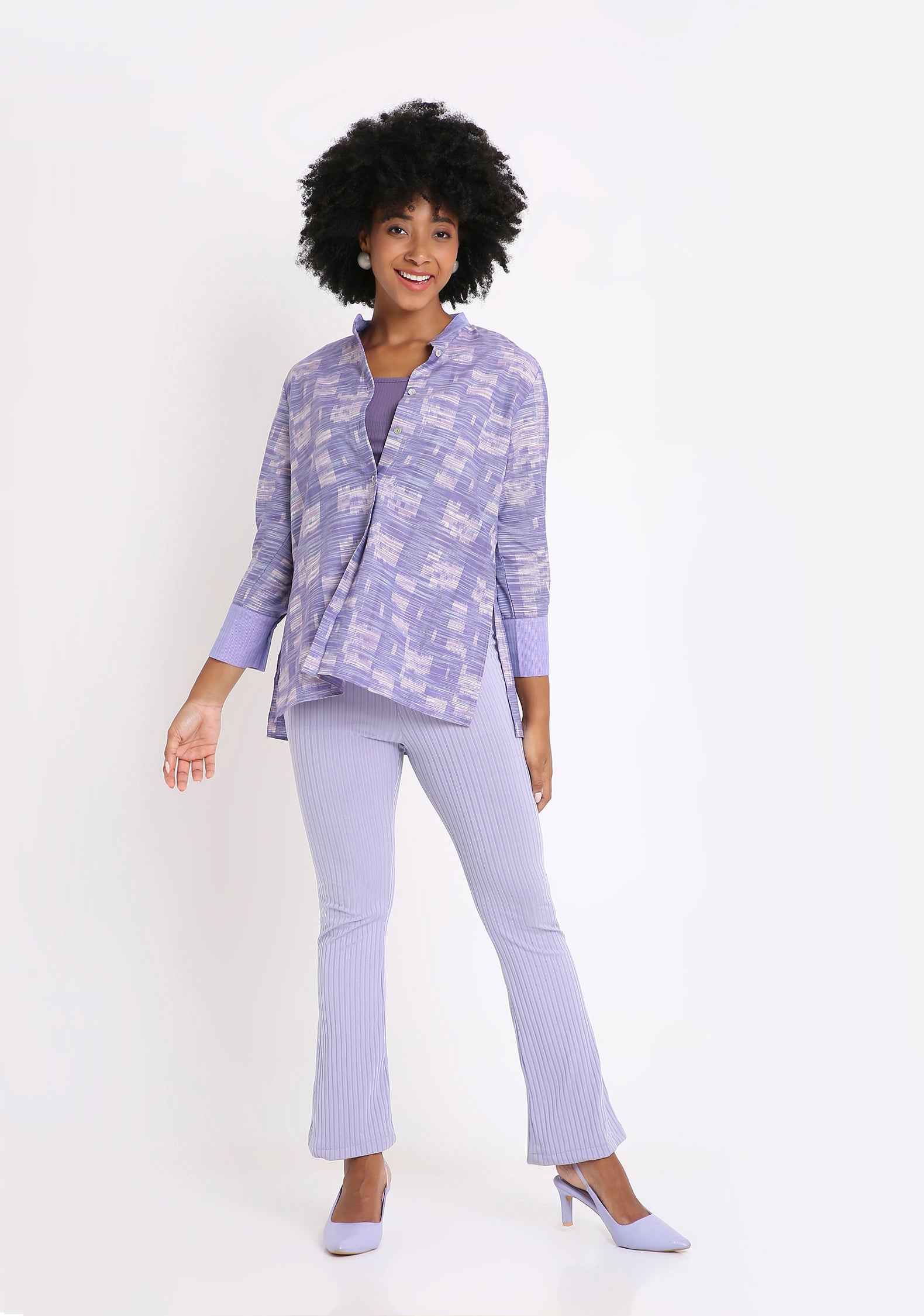 Handwoven Ikat Cotton Shirt.