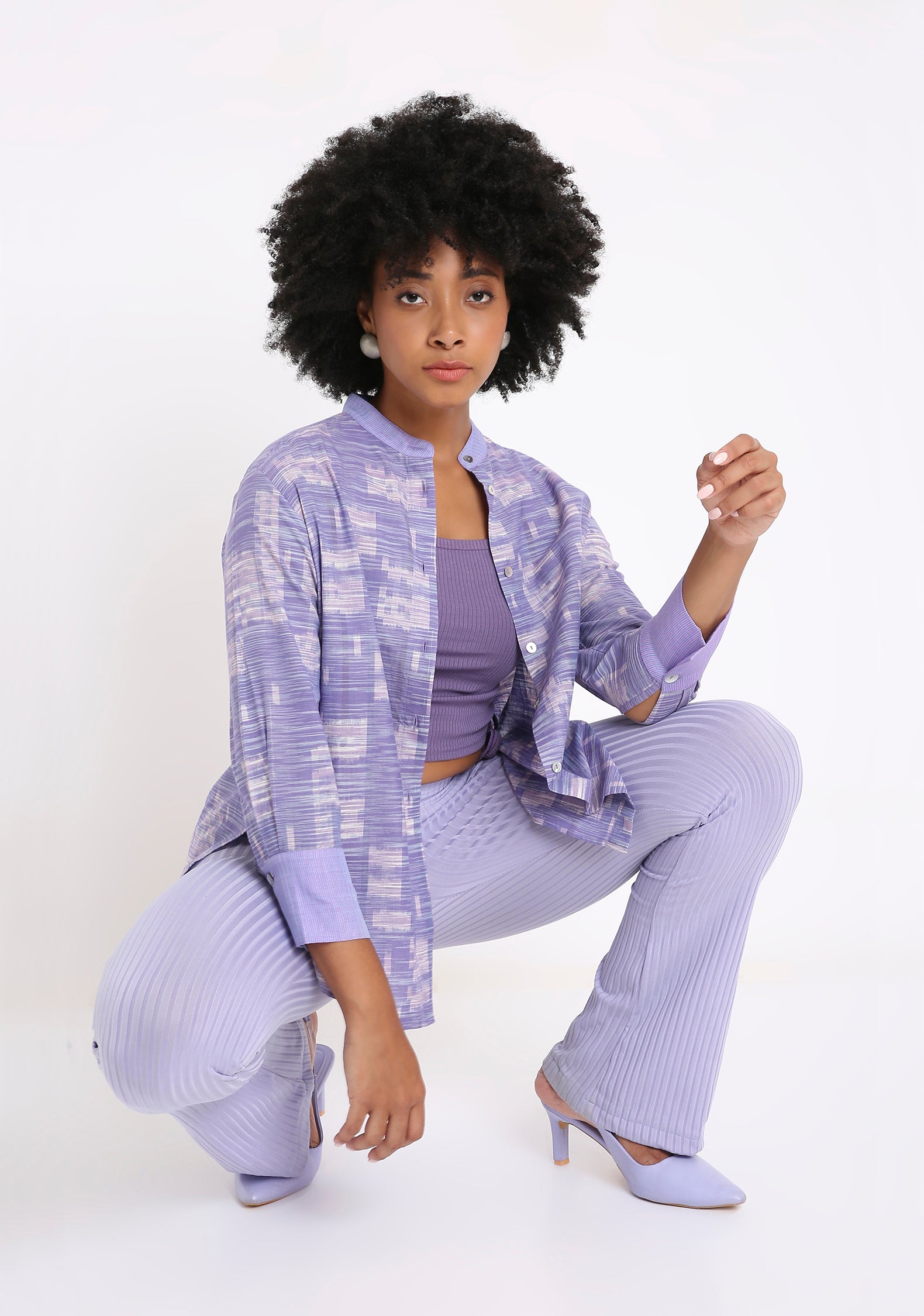 Handwoven Ikat Cotton Shirt.