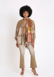 Handwoven Ikat Cotton Batwing Shirt.
