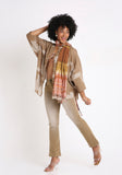 Handwoven Ikat Cotton Batwing Shirt.