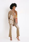 Handwoven Ikat Cotton Batwing Shirt.