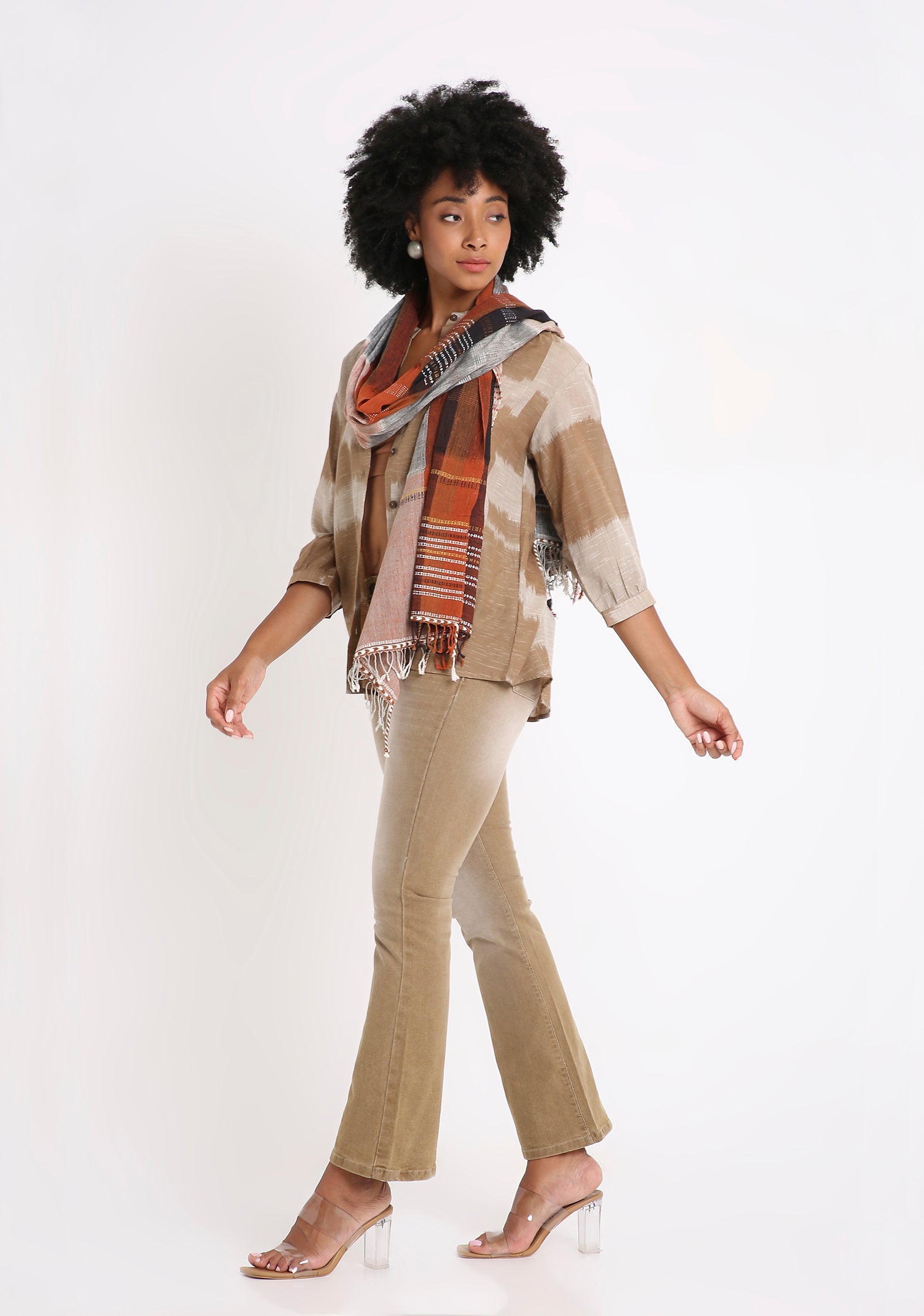 Handwoven Ikat Cotton KurtI.