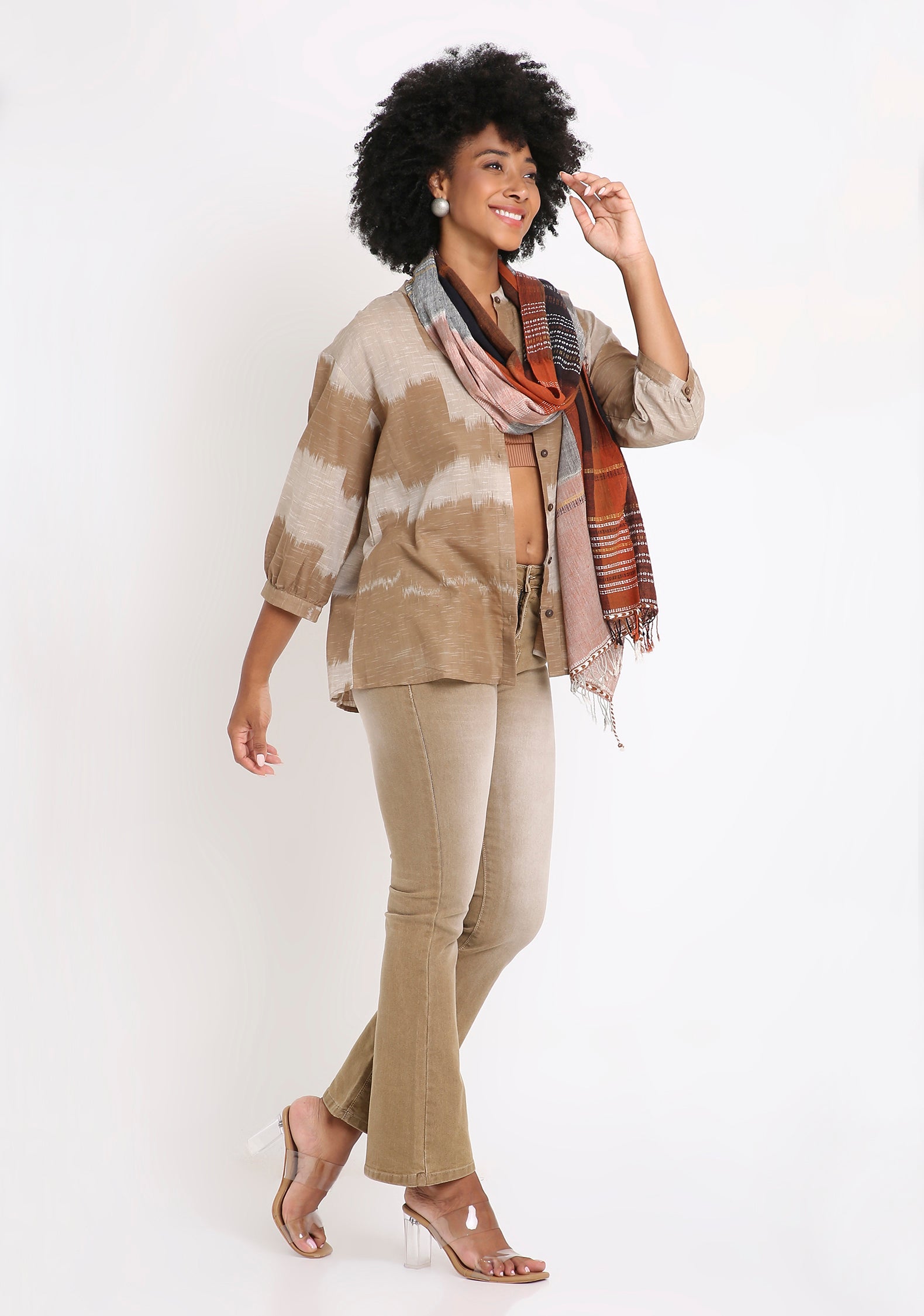 Handwoven Ikat Cotton KurtI.