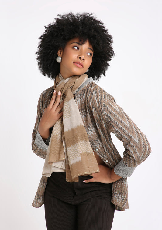 Handwoven Ikat Cotton Shirt. 1580
