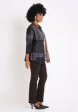 Handwoven Ikat Cotton Vneck Top.