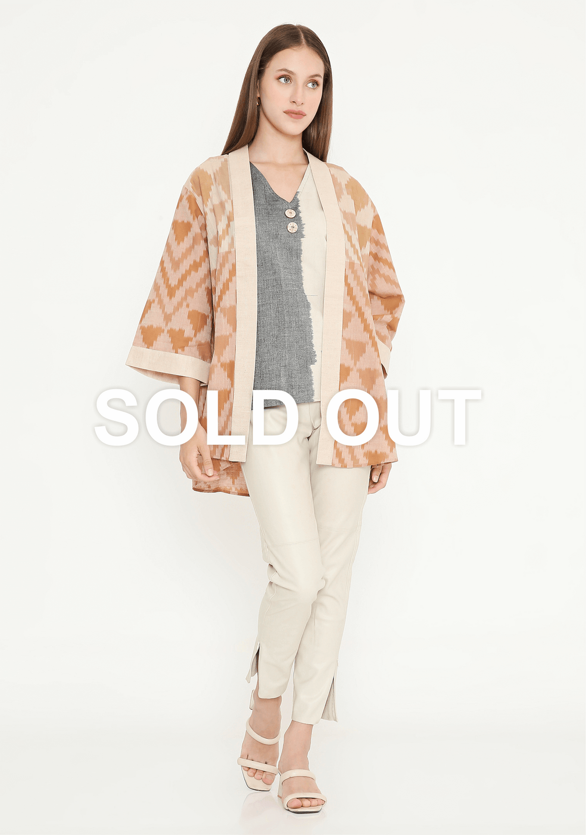 Handwoven Ikat Cotton Kimono Jacket