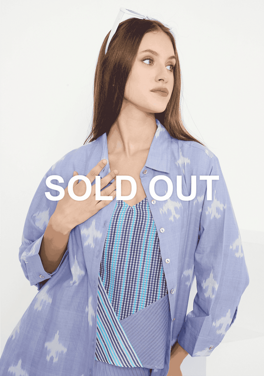 Handwoven Ikat Cotton Shirt 1550