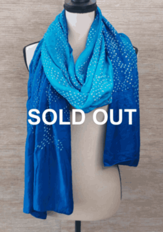 Gajji Silk Hand Tie Dyed Bandhani Stoles