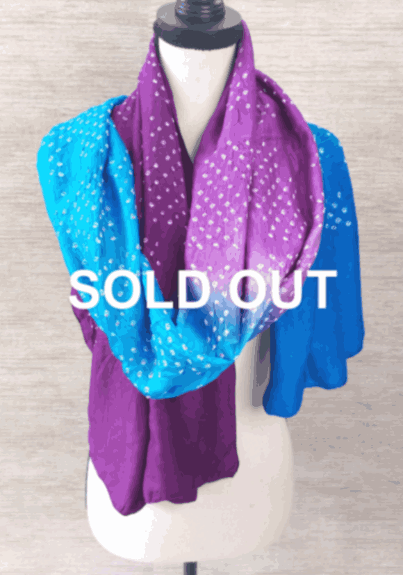 Gajji Silk Hand Tie Dyed Bandhani Stoles