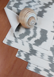 Grey White Ikat Mat Handwoven - MT-11